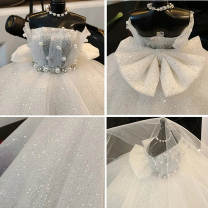 1/6 Mini Bride Doll Wedding Gown Set – Display Mannequin with Stand for Doll Clothes