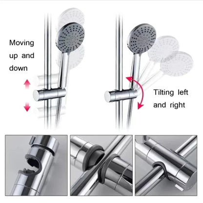 Universal Adjustable Shower Head Holder – Replacement Hand Shower Bracket for Slide Bar Bathroom Accessories