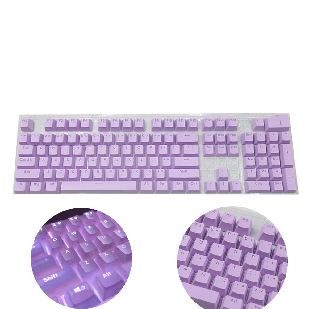 104PCS Universal Mechanical Keyboard Keycaps – Ergonomic Blank Replacement for Cherry MX Backlit Keyboards