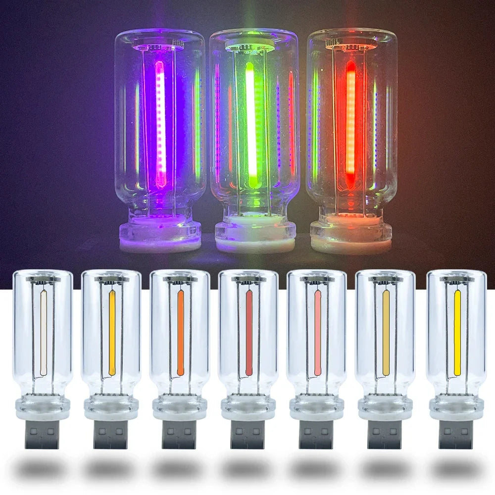 USB Touch Control LED Night Light - Edison Bulb Filament Lamp, Atmosphere Light for Bedroom Decoration