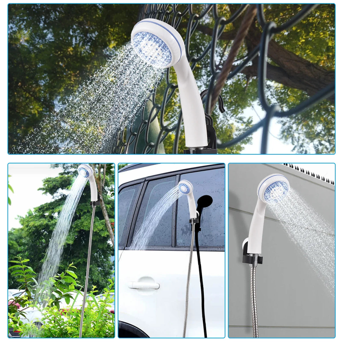 Portable Camping Shower | USB Rechargeable Electric Pump | Ideal for Camping, Car Washing, Gardening, and Pet Cleaning
