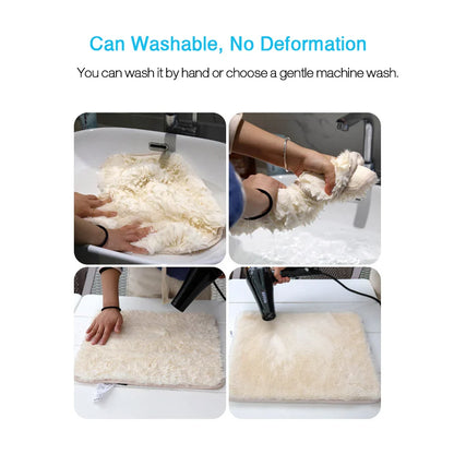 Sewbato Super Soft Artificial Rabbit Fur Fabric – 50x50cm Plush DIY Garment & Craft Material