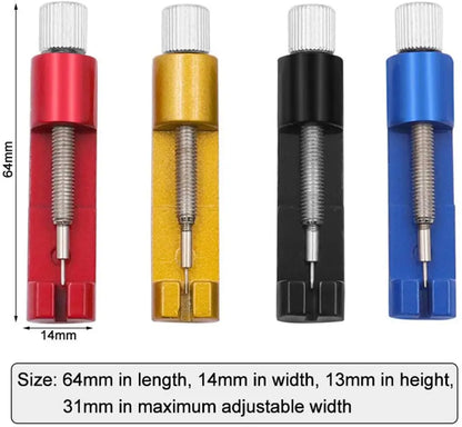 Metal Watch Strap Link Pin Remover Tool — Watch Repair Kit with 3 Extra Pins for Watchmakers