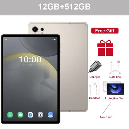 Original Pad 7s Pro 10.1" Tablet – Android 15, 22GB+2TB, 5G Dual SIM, 10000mAh Kids & Global Version