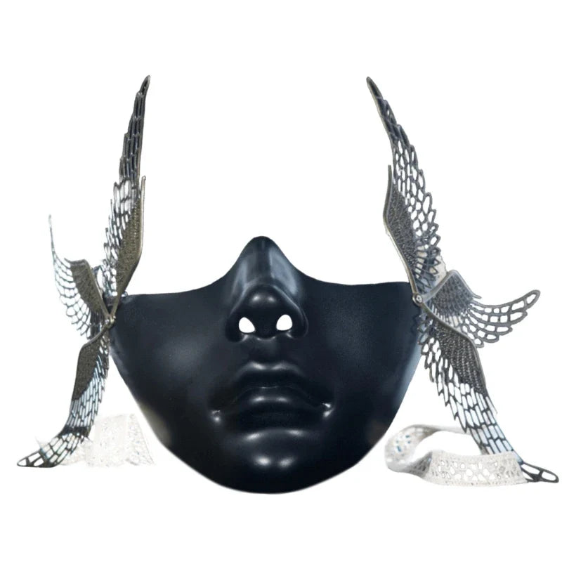 Adult Mechanical Half-Face Masquerade Mask — Cosplay & Halloween Dress-Up Prop for Men & Women Gift