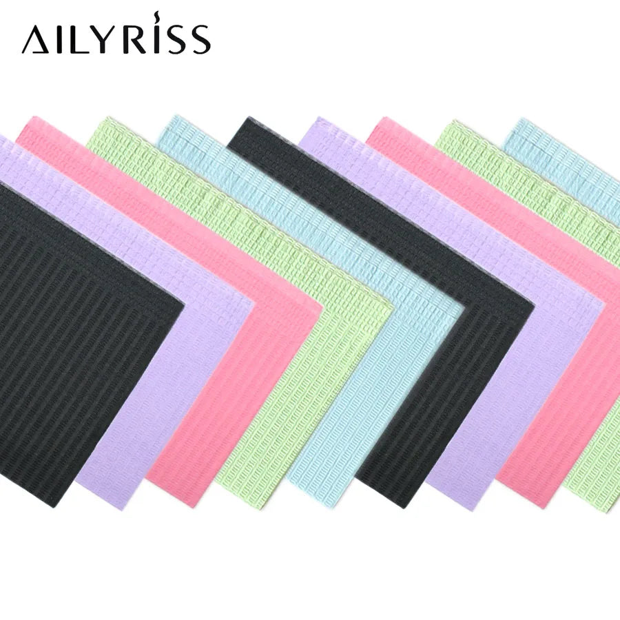25 PCS Nail Art Table Mat - Disposable Foldable Clean Pad for Beauty Nail Care - Waterproof Tablecloth Manicure Tool Lint Paper