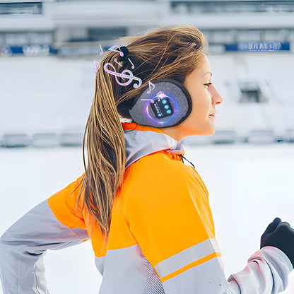 Winter Bluetooth Ear Warmer Music Headband - Wireless Headphones Muffs, Earphone Warmer Earmuffs for Men and Women in Thick Casual Cap Style
