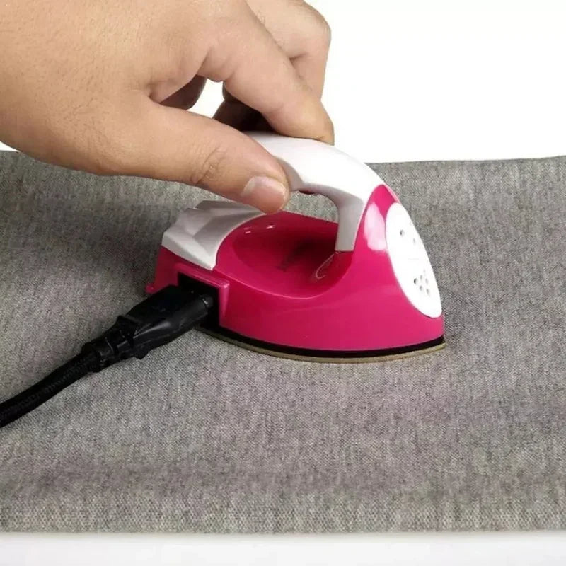 Mini Electric Travel Iron – Portable Craft & Sewing Iron with Mat and Protector for Household Use