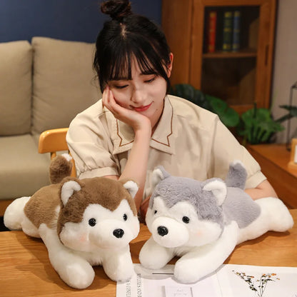 30/40cm Cute Husky Dog Plush Toy – Soft Kawaii Stuffed Puppy Pillow Doll for Xmas Gift