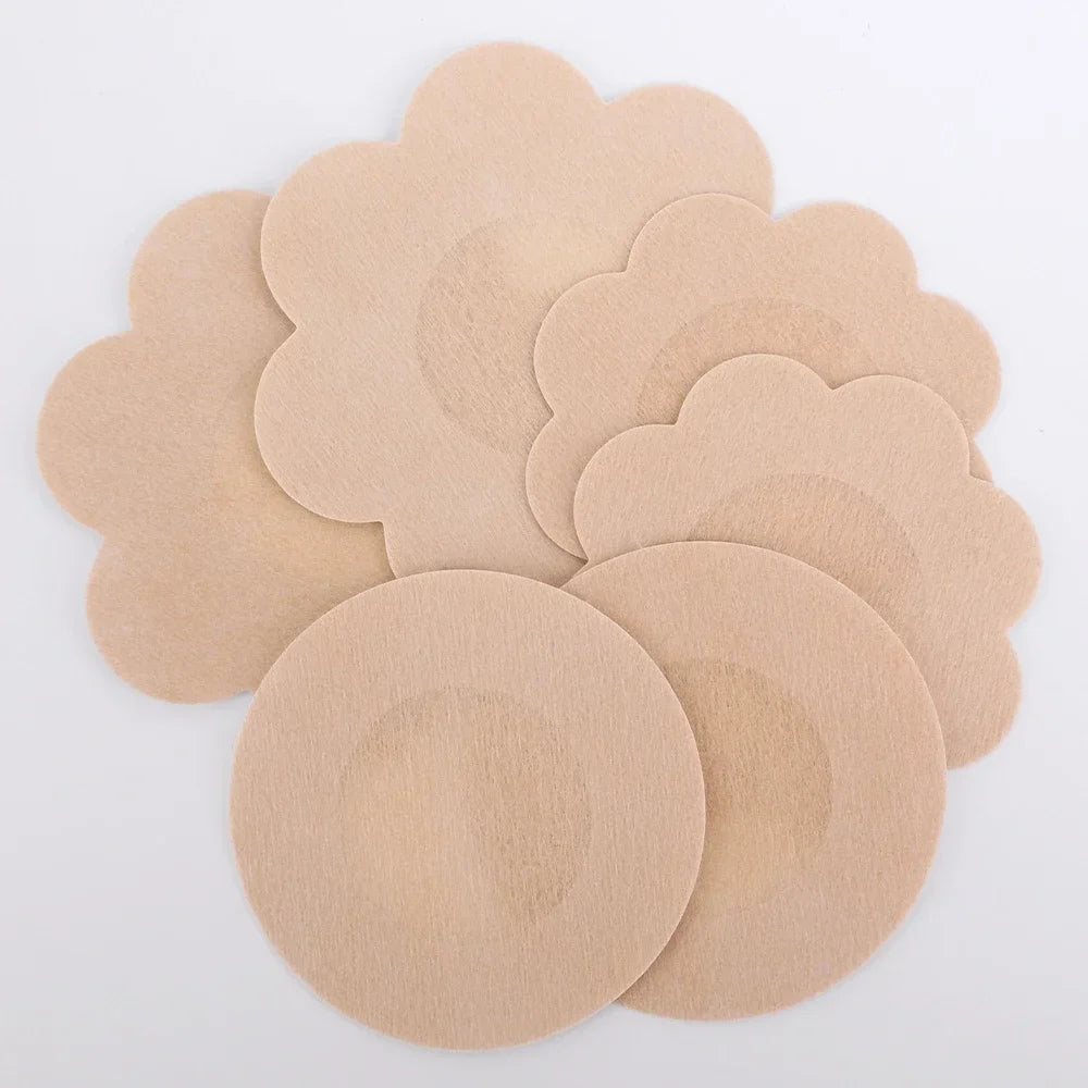 10-200PCS Women’s Nipple Cover Stickers – Invisible Self-Adhesive Disposable Bra Pasties & Chest Lift Tape