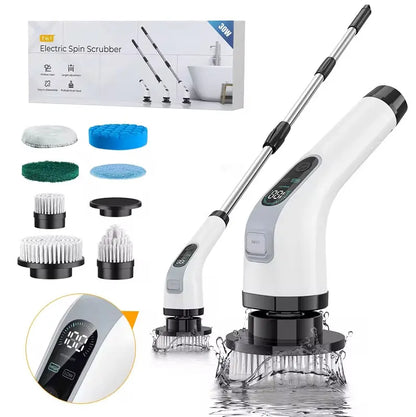 Cordless Electric Cleaning Brush – Multifunctional Handheld Spin Scrubber with 7 Attachments for Bathroom & Kitchen