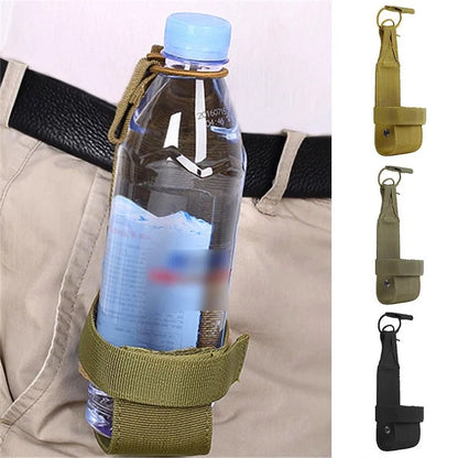 MOLLE Nylon Water Bottle Holder – Outdoor Camping & Hiking Belt Pouch for Canteen Carrier