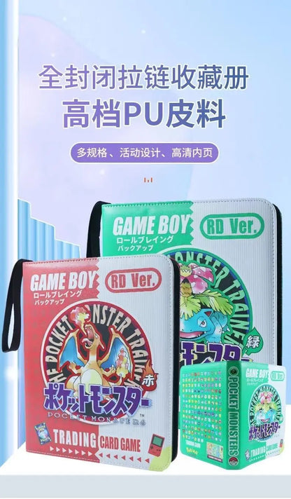 New Pokémon Pikachu Battle Card Binder — Zippered Card Holder for VMAX Game Card Collection, Anime Toys & Gifts