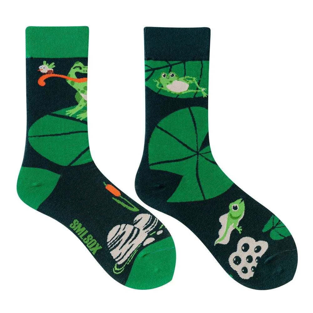 Unisex AB Tide Animal Cotton Socks – Colorful Cat, Dog, Koala, Cow Crew Socks for Men & Women, Four Seasons Gift