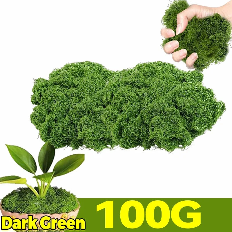 Artificial Green Moss Plants - Realistic Faux Moss Grass for Home, Garden Decor & DIY Crafts