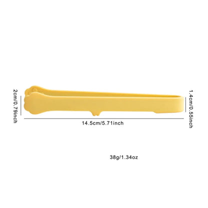 5.71inch Non-Slip Cat Paw Silicone Tongs – Cute Japanese Cartoon BBQ & Baking Food Clip Kitchen Gadget