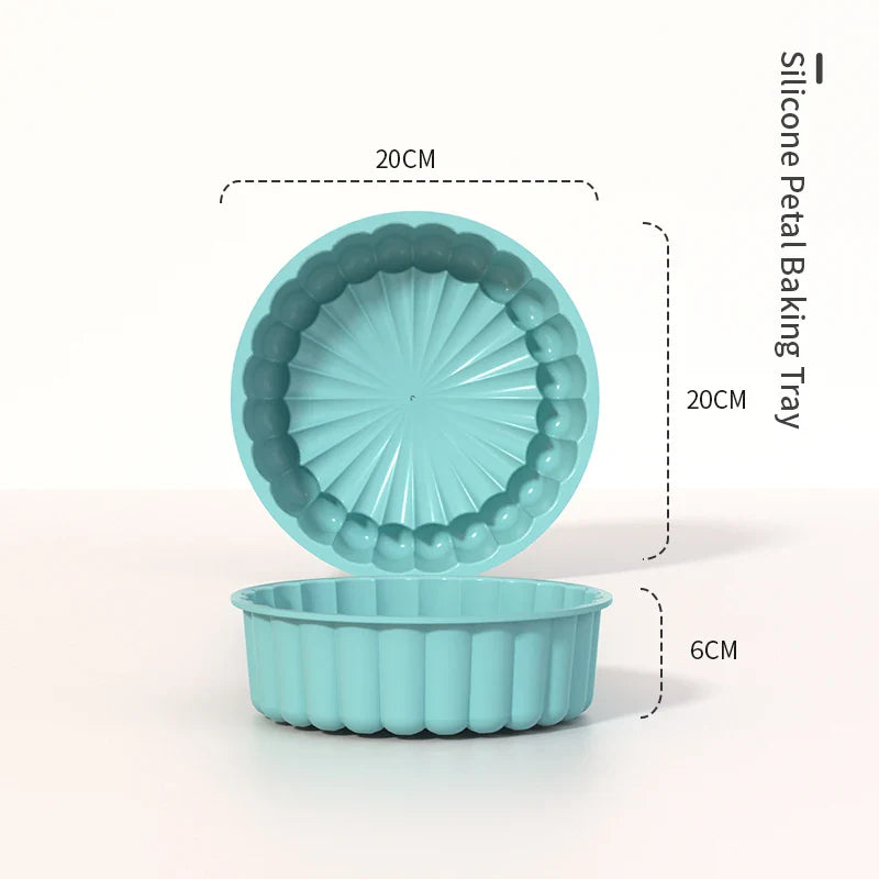3D Silicone Cake Mold Decorating Tool for Pastry, DIY Cake Pan, Fluted Tube Pan and Airfryer Bakeware Accessories