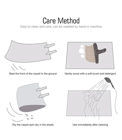 Light Luxury Black & White Plaid Rug — Fluffy Soft Carpet for Bedroom, Living Room, Study, and Home Decor