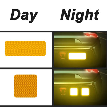 10Pcs Colorful Car Bumper Reflective Stickers - Secure Reflective Warning Strip Tape Decals - New Arrival Auto Styling Decal