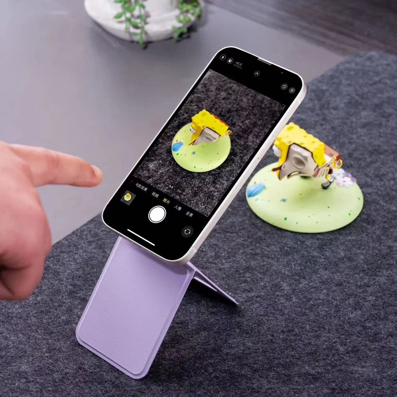 Desktop Magnetic Phone Holder - Multi-functional Bracket Metal Desk Stand with Angle Adjustment - Compatible with iPhone 14, 13, 15 Pro Max Plus