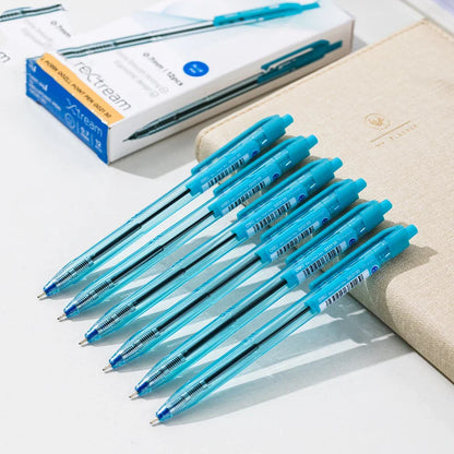 Smooth Writing DELI Ballpoint Pen 0.7MM: Office Ball Pens 12PCS/Box - Low Viscosity Ink, Ideal for Office Stationery