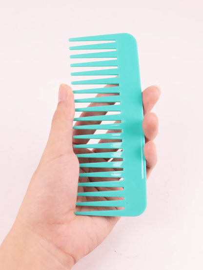 Thick Plastic Heat-Resistant Salon Comb – Anti-Static Long & Wide Tooth Comb for Real Hair Wigs