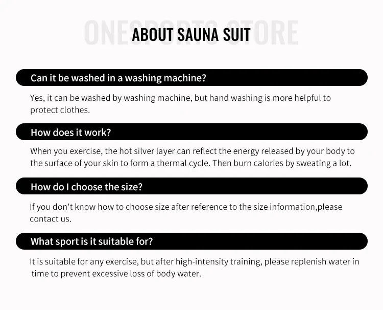 Unisex Sauna Suit Gym Set – Full Body Sweating Sportswear for Men & Women, Boxing, Running, Fitness & Weight Loss Tracksuit