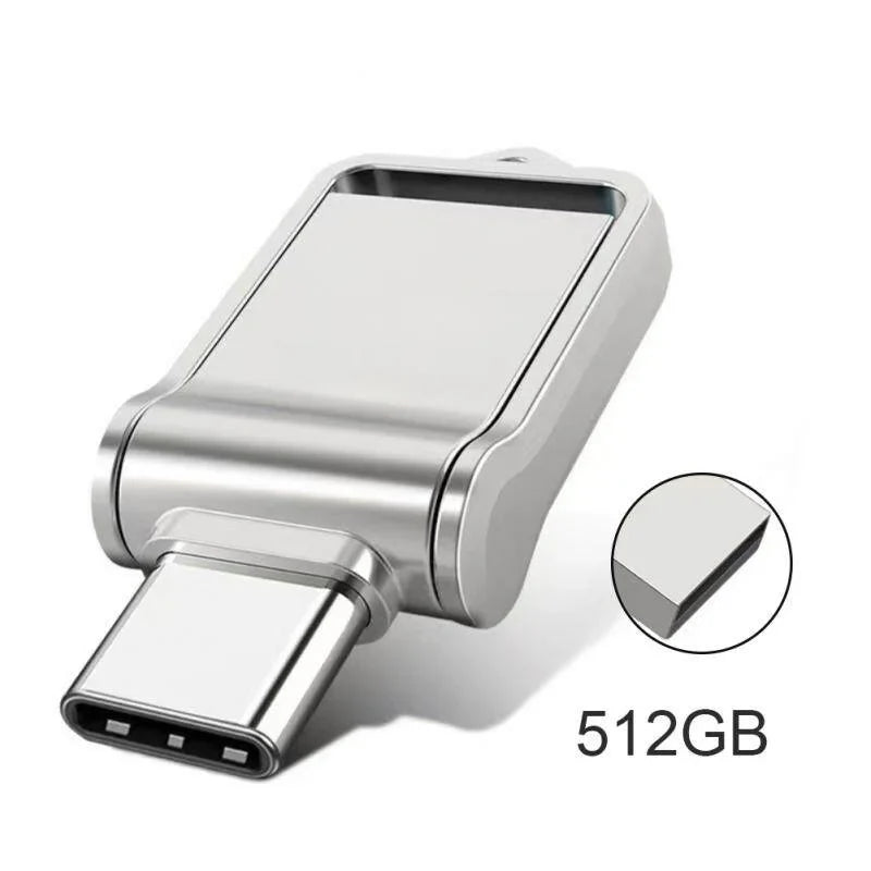 Xiaomi 2TB USB 3.1 Flash Drive — High-Speed Type-C 2-in-1 Metal U Disk, Waterproof, Universal for Mobile & PC