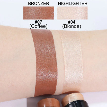 Highlighting & Bronzer Stick - Face Brightening Blusher, Rouge Concealer Pen, Long-Lasting Corrector & Nose Contouring Cosmetics