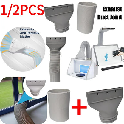 1–2PCS 1.5M Portable Air Conditioner Exhaust Hose Flat Mouth Window Duct Pipe Connector Universal AC Ventilation Accessories Kit