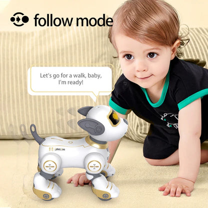 Funny RC Robot Dog – Programmable Electronic Stunt Dog with Voice Command, Touch Sensor & Music, Toy Gift for Kids