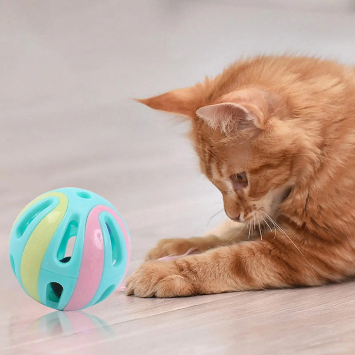 Jingle Bell Cat Toy Balls – Interactive Hollow Rattle Balls for Kitten Chasing, Pouncing & Play Exercise Toys