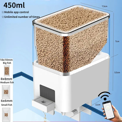 Automatic Aquarium Fish Tank Feeder – WiFi Wireless Smart App & Voice Control with Timing & Remote Feeding