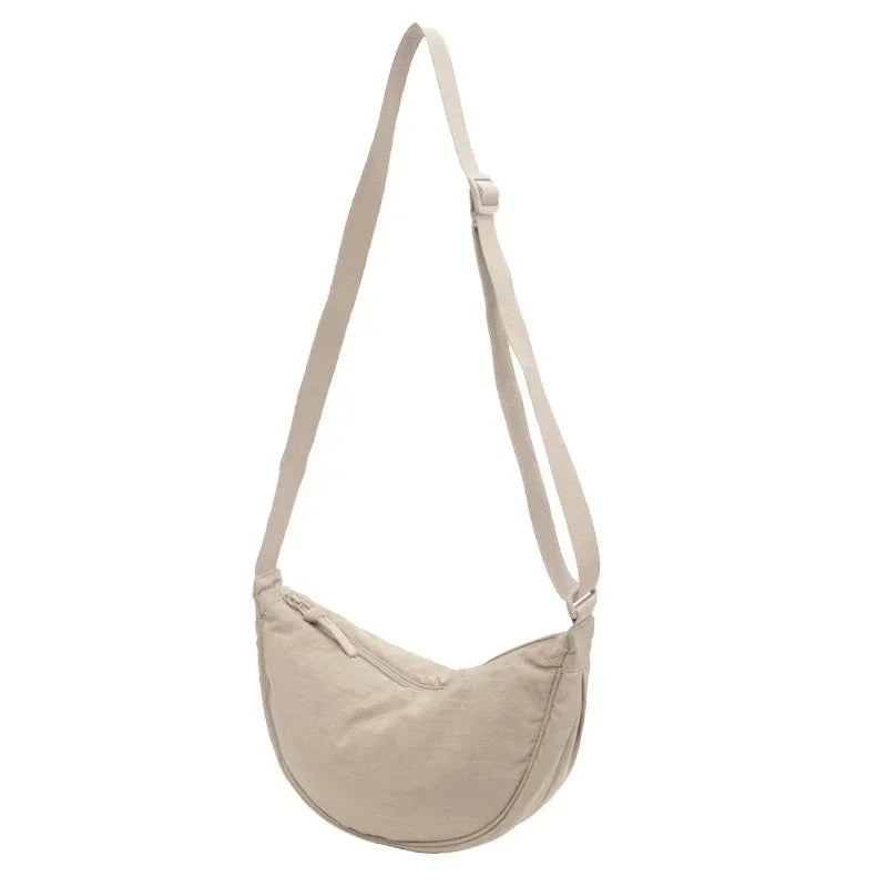 Nylon Hobo Chest Shoulder Bag – Large Capacity Half Moon Crossbody Messenger for Women, Travel & Everyday Use