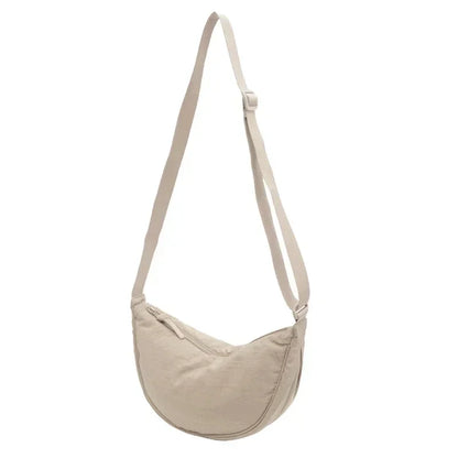 Nylon Hobo Chest Shoulder Bag – Large Capacity Half Moon Crossbody Messenger for Women, Travel & Everyday Use