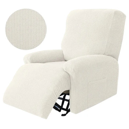 4pcs Recliner Sofa Cover Set - Stretch Spandex Couch Slipcovers with Non-Slip Fit for Armchair & Lazy Chair