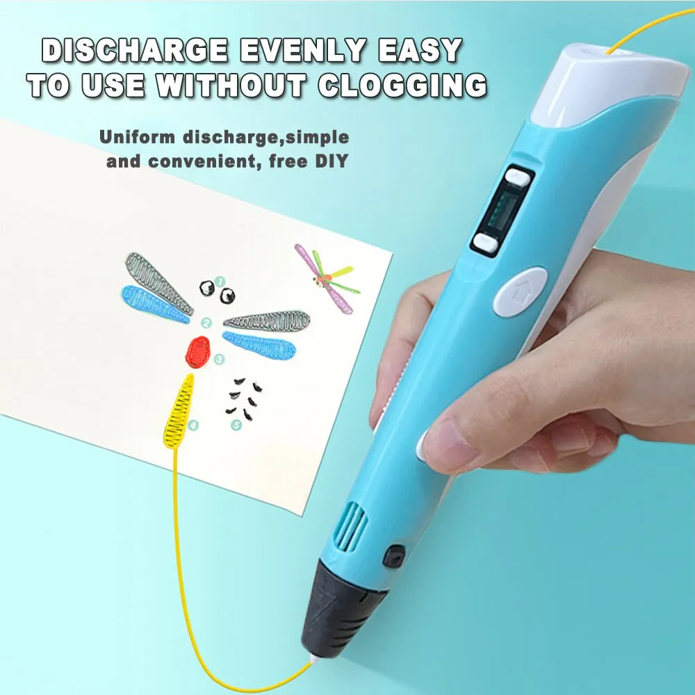 USB 3D Printing Pen: DIY Drawing Tool with 9M PLA Filament - Perfect Kids' Birthday or Christmas Gift for Creative Graffiti Art
