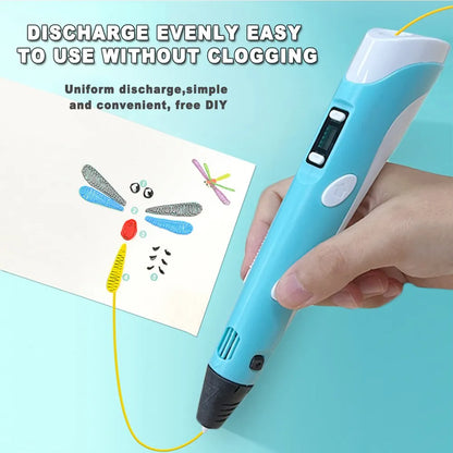USB 3D Printing Pen: DIY Drawing Tool with 9M PLA Filament - Perfect Kids' Birthday or Christmas Gift for Creative Graffiti Art