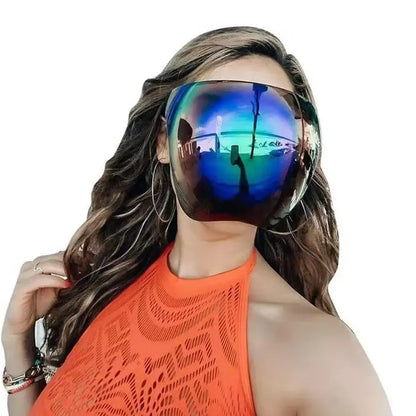 Transparent Cycling Sunglasses: Protective Faceshield with Anti-Fog, Anti-Splash Isolation Mask - Sun Glasses Face Cover