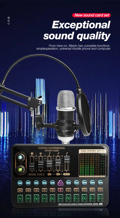 V10XPRO Computer & Mobile Live Stream Microphone Kit – Audio Studio Vocal Recording Equipment