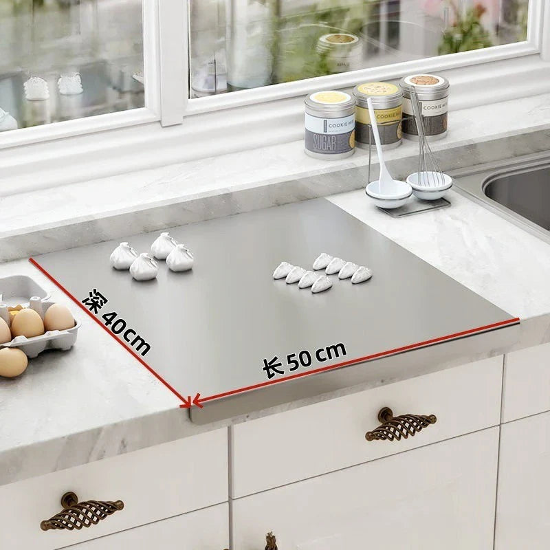 304 Stainless Steel Cutting Board — Non-Slip Kitchen Tool for Vegetables, Pastries & Food Prep