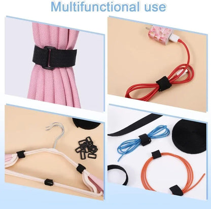 Reusable Nylon Hook & Loop Cable Ties – Adjustable Self-Adhesive Fastening Straps for Cord Management (5M/10M)