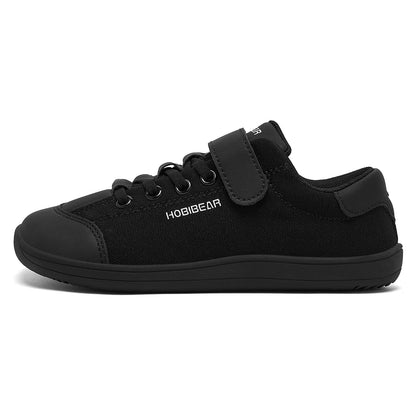 HOBIBEAR Kids Barefoot Shoes – Wide Toe Minimalist Sneakers for Boys & Girls, Lightweight Hook Loop, Artificial Leather & Fabric