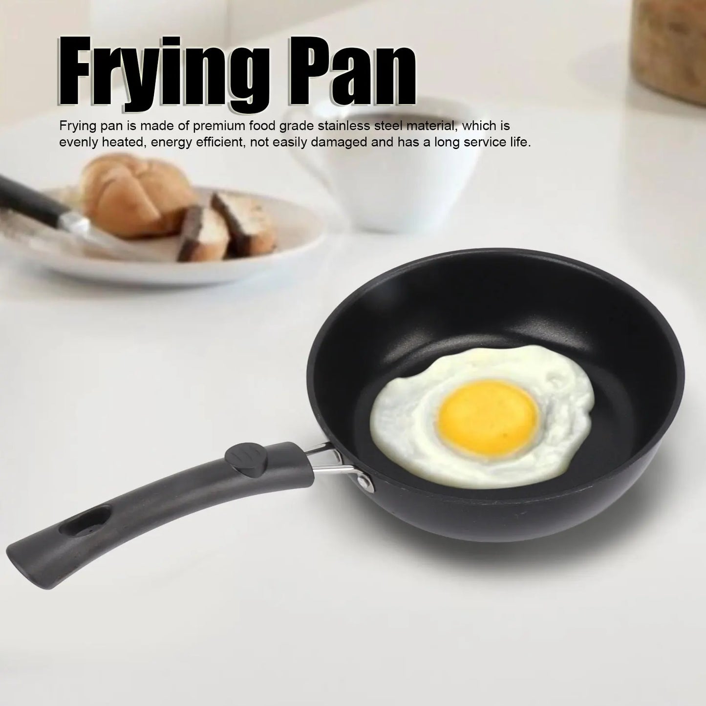 12–20cm Mini Non-Stick Frying Pan – Thickened Stainless Steel Skillet for Gas & Induction Cooking