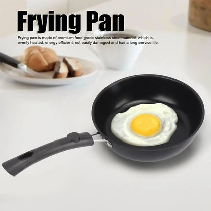 12–20cm Mini Non-Stick Frying Pan – Thickened Stainless Steel Skillet for Gas & Induction Cooking