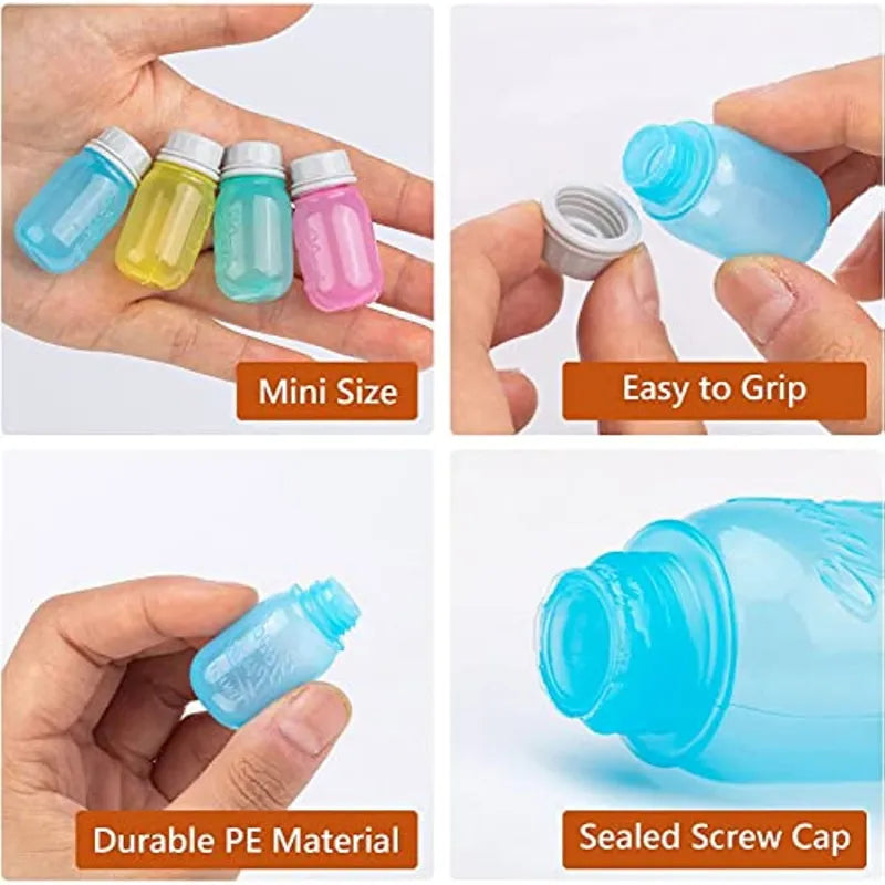 Cute Design Lunch Bento Soy Sauce Box Container with Dropper - Mini Plastic Condiment Dispenser for Salad and Tomato Sauce