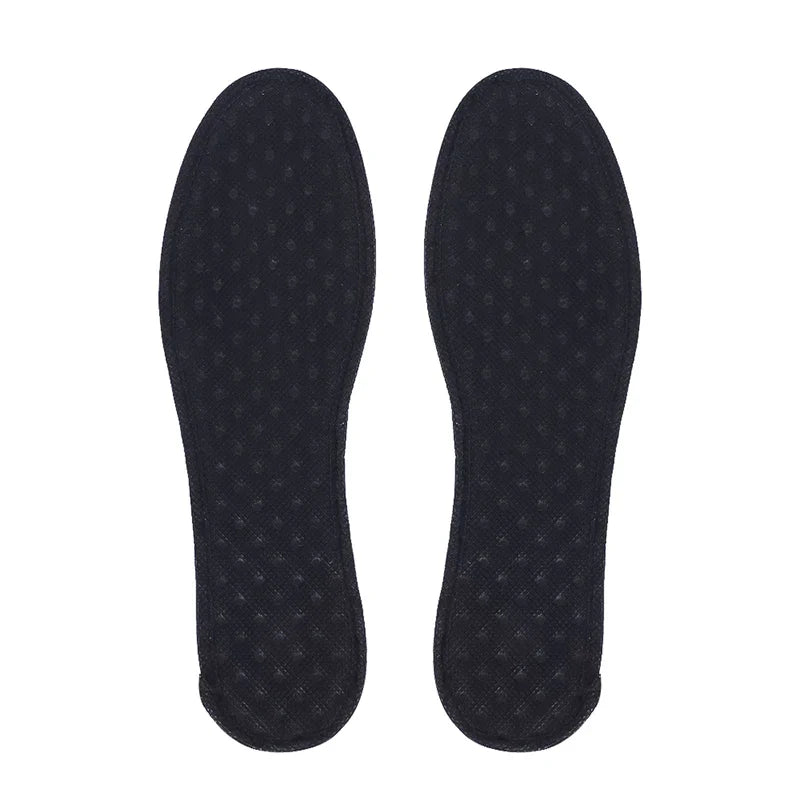 Revitalize Your Steps: Bamboo Charcoal Deodorant Insoles - Breathable, Sweat-Absorbent Shoe Pads for Men's Running Sports - Lightweight Inserts by Brioche