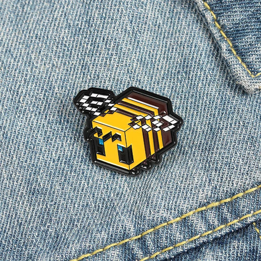 Geometry Bee Brooch – Unique Designer Metal Pin & Badge for Women’s Clothing & Accessories