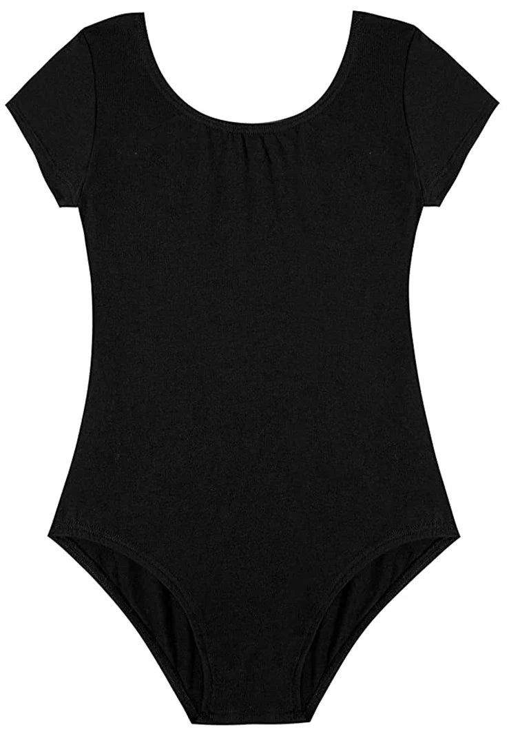 Girls Basic Short Sleeve Ballet Dance Leotard – Team Practice Dancewear