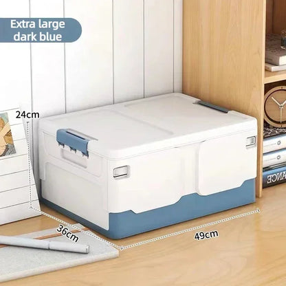 Extra Large Foldable Storage Box with Lid — Book, Snack, Toy, and Classroom Organizer for Home & Living Room